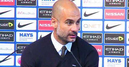 Fed up Pep Guardiola replies with ‘What da f**k?’ when asked if he can win quadruple