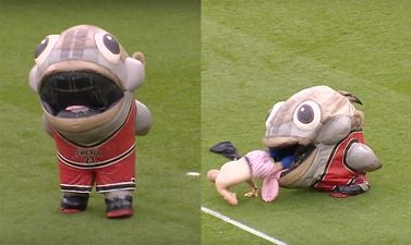 Watch: Man-eating fish provides brilliant half-time entertainment at Derby’s Pride Park