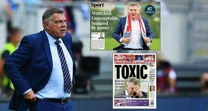 Pics: British newspapers show Sam Allardyce no mercy, tear him to shreds