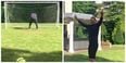 Watch: Zlatan Ibrahimović uses a friend as target practice in garden kickabout