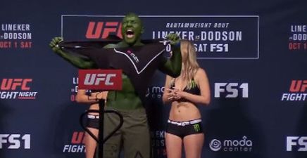 UFC fighter paints himself green in bid to make nickname catch on