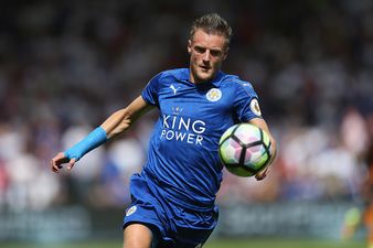 Jamie Vardy is trying to get his “chat shit get banged” motto trademarked