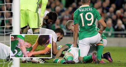 WATCH: Georgian player acts quickly to help Robbie Brady after sickening collision