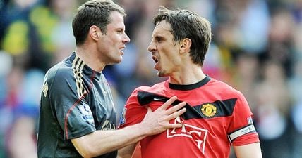 Gary Neville and Jamie Carragher explain the story behind this famous photograph