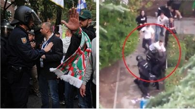 VIDEO: Polish hooligans filmed attacking Spanish police before Champions League clash