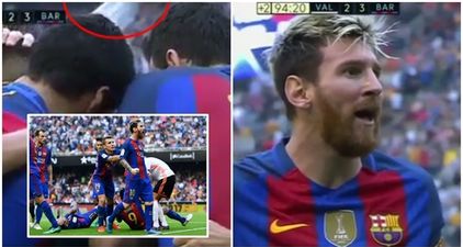 WATCH: Lionel Messi curses Valencia fans as a bottle thrown from the crowd hits Neymar