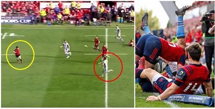 WATCH: Darren Sweetnam embodied Munster’s dogged display with this late, try-saving tackle