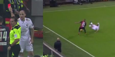 WATCH: Former Liverpool defender attempts to win the worst tackle of the season award