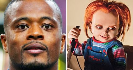 Patrice Evra dresses up as Chucky to give his fans a scary Halloween treat