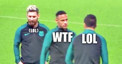 Neymar’s genuine annoyance at Luis Suarez kicking his ball away is gold