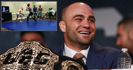 Eddie Alvarez made a confusing joke about his first encounter with Conor McGregor