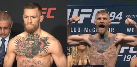 WATCH: Conor McGregor weighing in at UFC 205 compared to the Jose Aldo and Nate Diaz fights