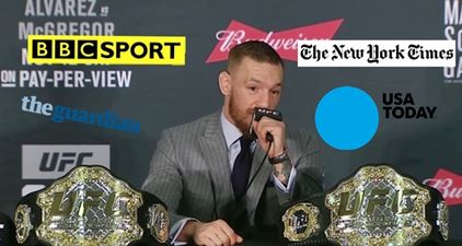 The international media gush over Conor McGregor’s stunning UFC 205 victory