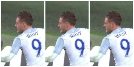 WATCH: Jamie Vardy does the mannequin celebration after diving header for England