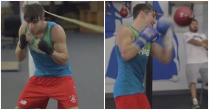 WATCH: Michael Conlan looking absolutely fierce training with Manny Robles for the first time