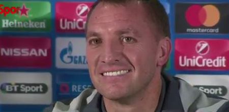 WATCH: If this wasn’t the worst question Brendan Rodgers has ever been asked, we’d be worried