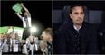 Dundalk’s Chris Shields provides Gary Neville with the Europa League information he was after