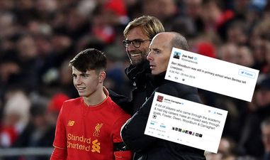 The best reaction to Ben Woodburn becoming Liverpool’s youngest ever scorer