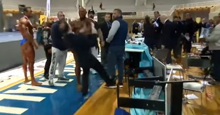 VIDEO: Furious bodybuilder slaps judge and reportedly pulls out penis after losing competition