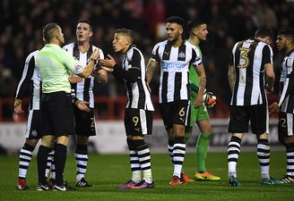 Newcastle fans fume as ref leaves them down to nine men by half-time