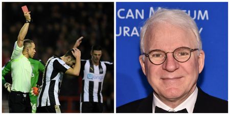 Comedian Steve Martin sees the funny side after he gets referee Steve Martin’s hatemail