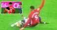 Seamus Coleman confronts Marcus Rojo after reckless two-footed lunge