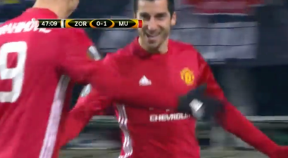 Manchester United fans are gushing over Henrikh Mkhitaryan’s cracking first goal for the club