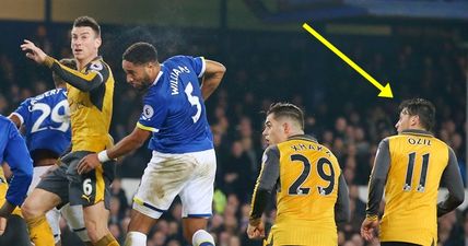 Just what on earth was Mesut Özil doing for Everton’s winner against Arsenal?