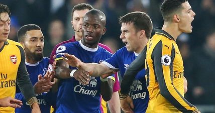 Seamus Coleman’s small yet significant half-time gesture shows he was not backing down to Arsenal