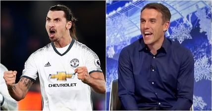 Phil Neville made a ballsy claim about Zlatan Ibrahimovic on Match of the Day