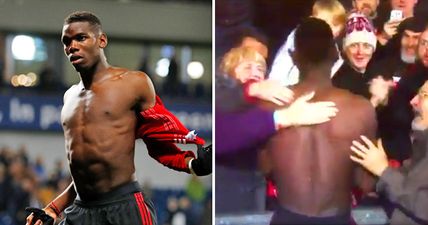 Paul Pogba gives shirt to fan in a wheelchair following win at West Brom