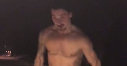 Zlatan Ibrahimovic proves himself hardier than most with chilly Christmas celebration