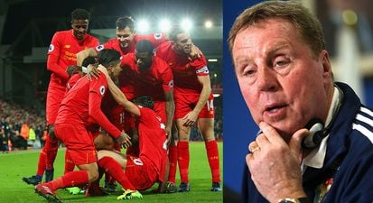 Harry Redknapp reckons Liverpool will miss out on the top four this season