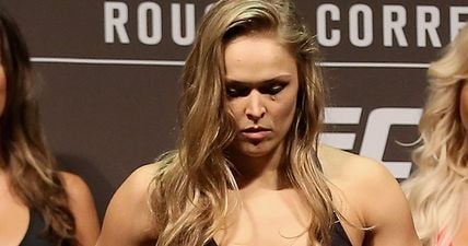 WATCH: Ronda Rousey doesn’t hang around as she takes to scales for first time in over a year