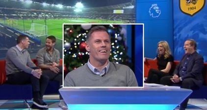 Jamie Carragher lands a cheeky dig on Gary Neville when asked for his favourite moment of 2016