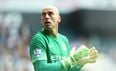 Poor Willy Caballero makes rookie error congratulating Manchester City on their victory