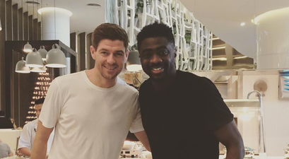 Liverpool legend bumps into former teammate Steven Gerrard in Dubai