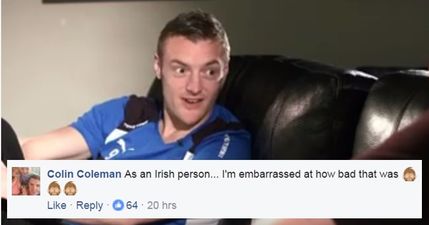 It’s official, Jamie Vardy does the worst Irish accent of all time