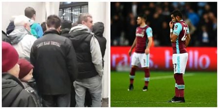 Video seemingly shows West Ham fans queueing for exits after 50 minutes of cup defeat