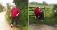 WATCH: Tyson Fury tries to prove fitness with fence jump but it goes horribly wrong