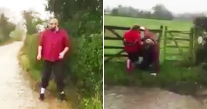 WATCH: Tyson Fury tries to prove fitness with fence jump but it goes horribly wrong