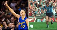 WATCH: Steph Curry is absolutely awful at GAA free-kicks