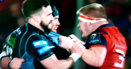 WATCH: Munster’s John Ryan manages to pick fight with two Glasgow players