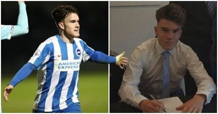 16-year-old Galwegian scores for Brighton U18s on Friday, scores twice for U23s on Monday