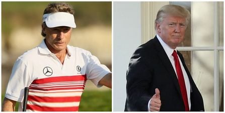 Donald Trump told a bizarre story about Bernhard Langer, which the German golfer totally denies