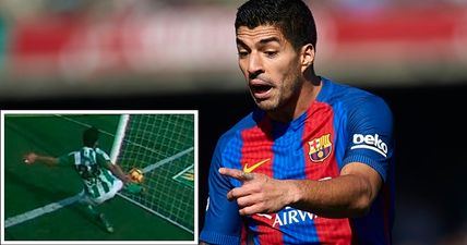 WATCH: Luis Suarez and Neymar fume as referee refuses to award clear Barcelona goal