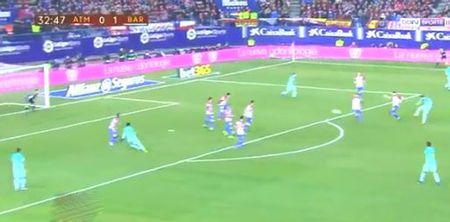 Leo Messi rarely shoots with power, but when he does it’s absolutely terrifying