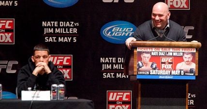 Nate Diaz had a hilarious reaction to Dana White’s fight offer