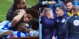 WATCH: Leeds and Huddersfield managers sent off in bizarre touchline scuffle