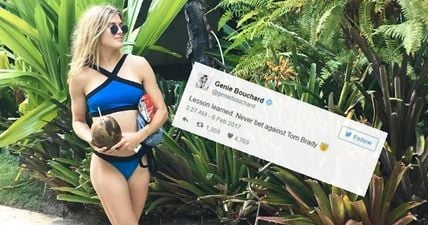 Genie Bouchard was so convinced of a Falcons win, she bet a date on it